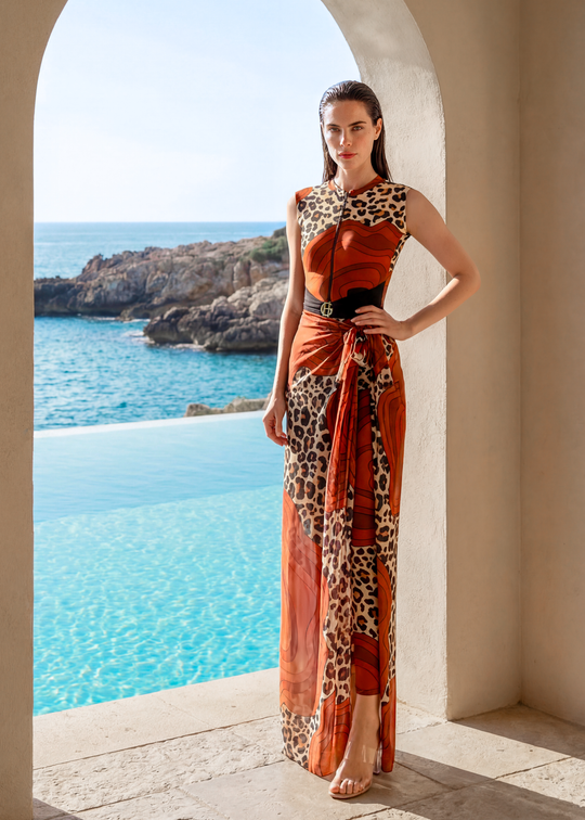 Wrap Leo Rouge Short Set