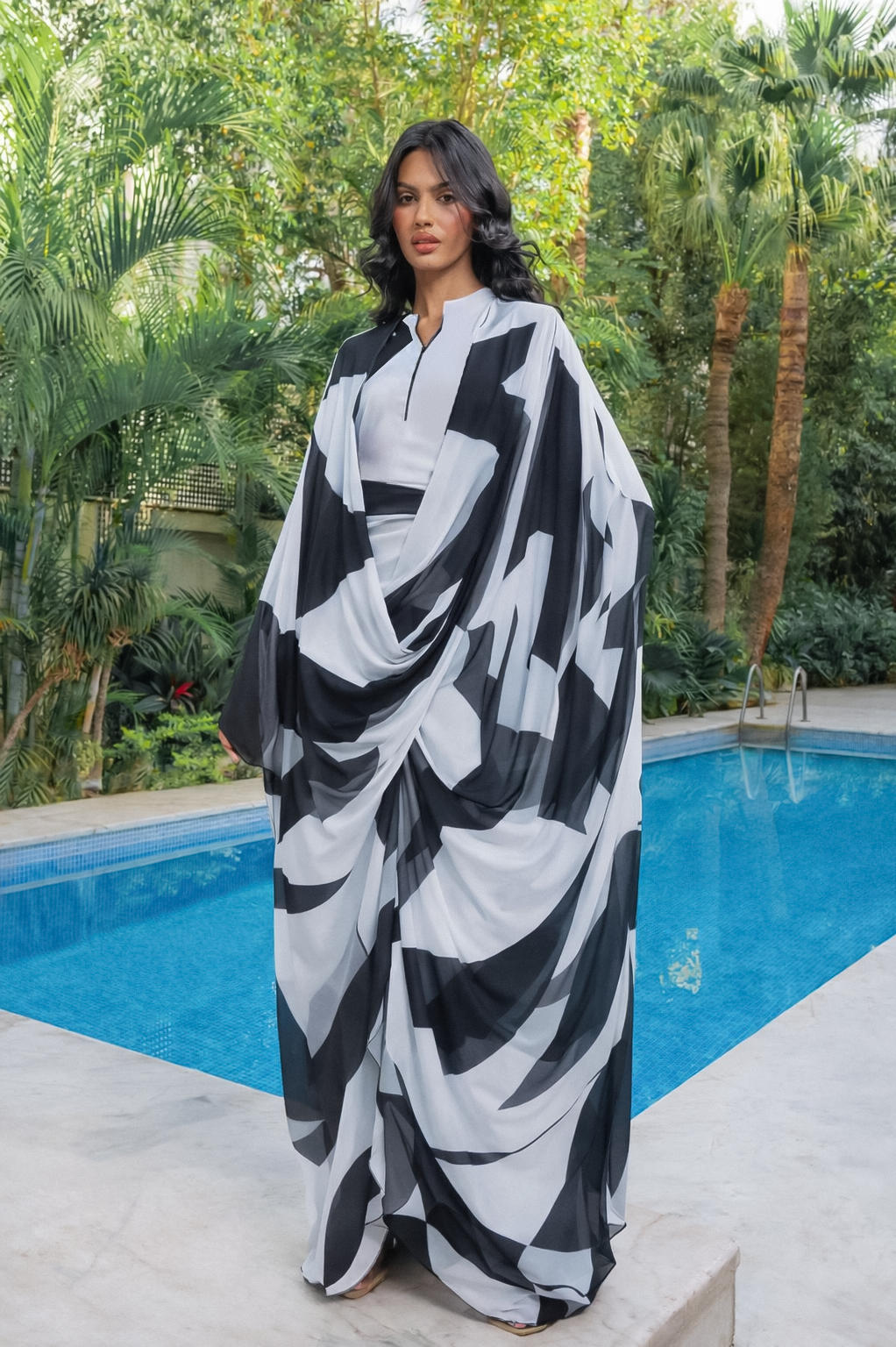 Black and White  Kaftan Pre Order 15 days