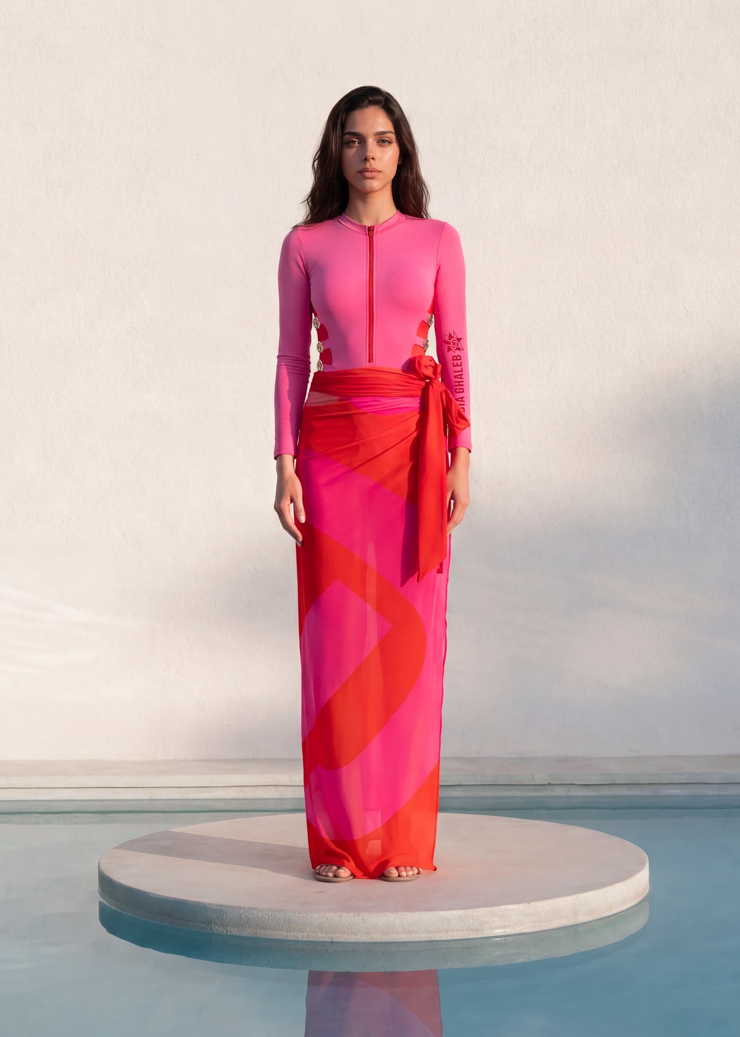 Belted Cerise Burkini Pre Order 7 days
