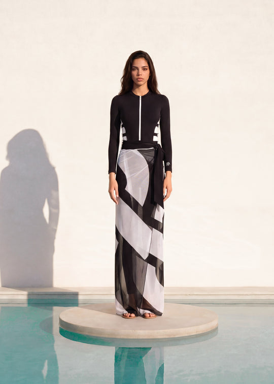 Belted Noir Burkini