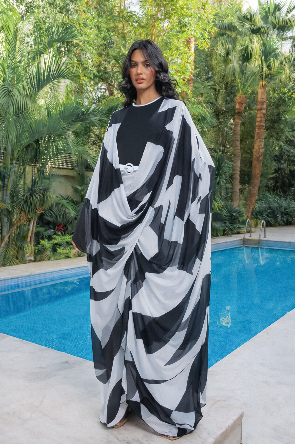 Black and White  Kaftan Pre Order 15 days